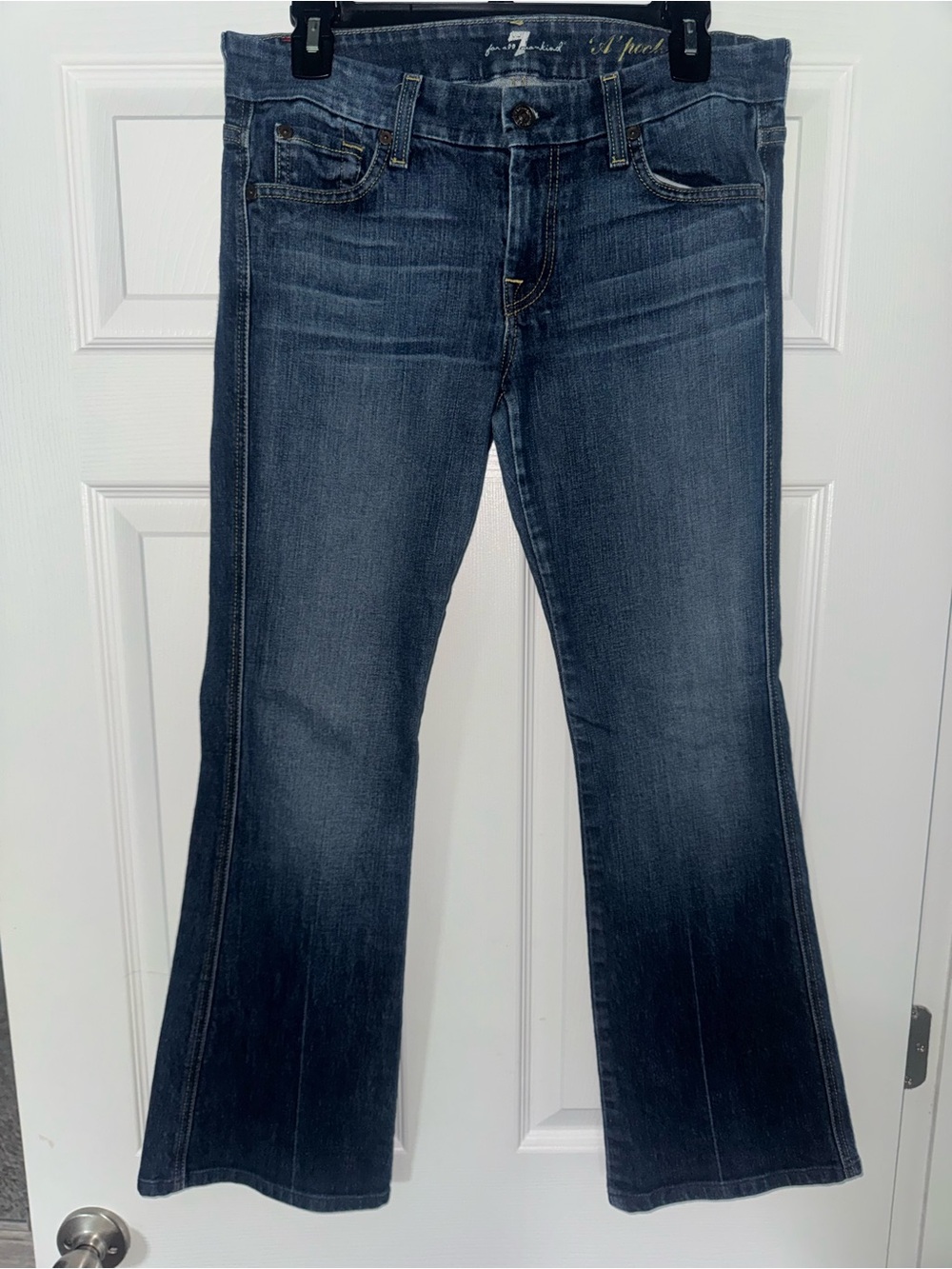 7 For All Mankind Dark Blue Flare Jeans
